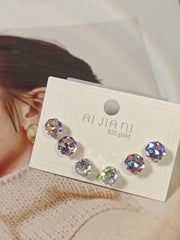 8MM Hypoallergenic ear studs  ear bone studs Round earrings rose earrings silver needle versatile earrings set suitable for men and women