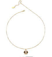 18K Gold Niche Maillard Style Earrings Temperament Brown Jewelry Set Tiger Eye Stone Freshwater Shell Pearl Zircon Necklace Women