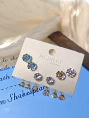 8MM Hypoallergenic ear studs  ear bone studs Round earrings rose earrings silver needle versatile earrings set suitable for men and women