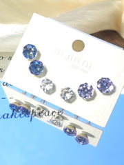 8MM Hypoallergenic ear studs  ear bone studs Round earrings rose earrings silver needle versatile earrings set suitable for men and women