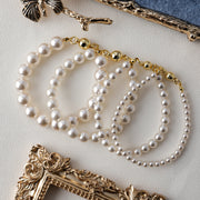 Swarovski 650 white pearl necklace magnetic clasp bracelet women's jewelry couple gift 4MM6MM8MM10MM