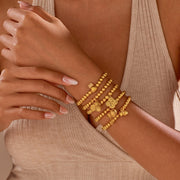 Sand gold bracelet two worlds joy bracelet jewelry lotus flower gift stacking men and women couples