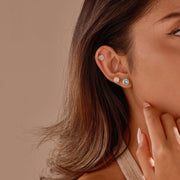 8MM Hypoallergenic ear studs  ear bone studs Round earrings rose earrings silver needle versatile earrings set suitable for men and women