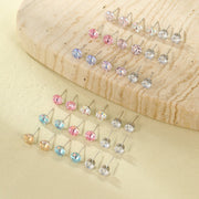 8MM Hypoallergenic ear studs  ear bone studs Round earrings rose earrings silver needle versatile earrings set suitable for men and women