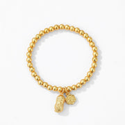 Gold sand bracelet peanut hand ornaments blessing brand jewelry gift fertility blessing stacking good luck for couples