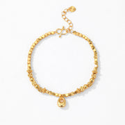 Gold sand bracelet small gold ball disco beads hand jewelry purse female gift couple